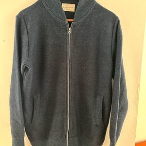 Far Afield Men's Navy Zip-Up Sweater